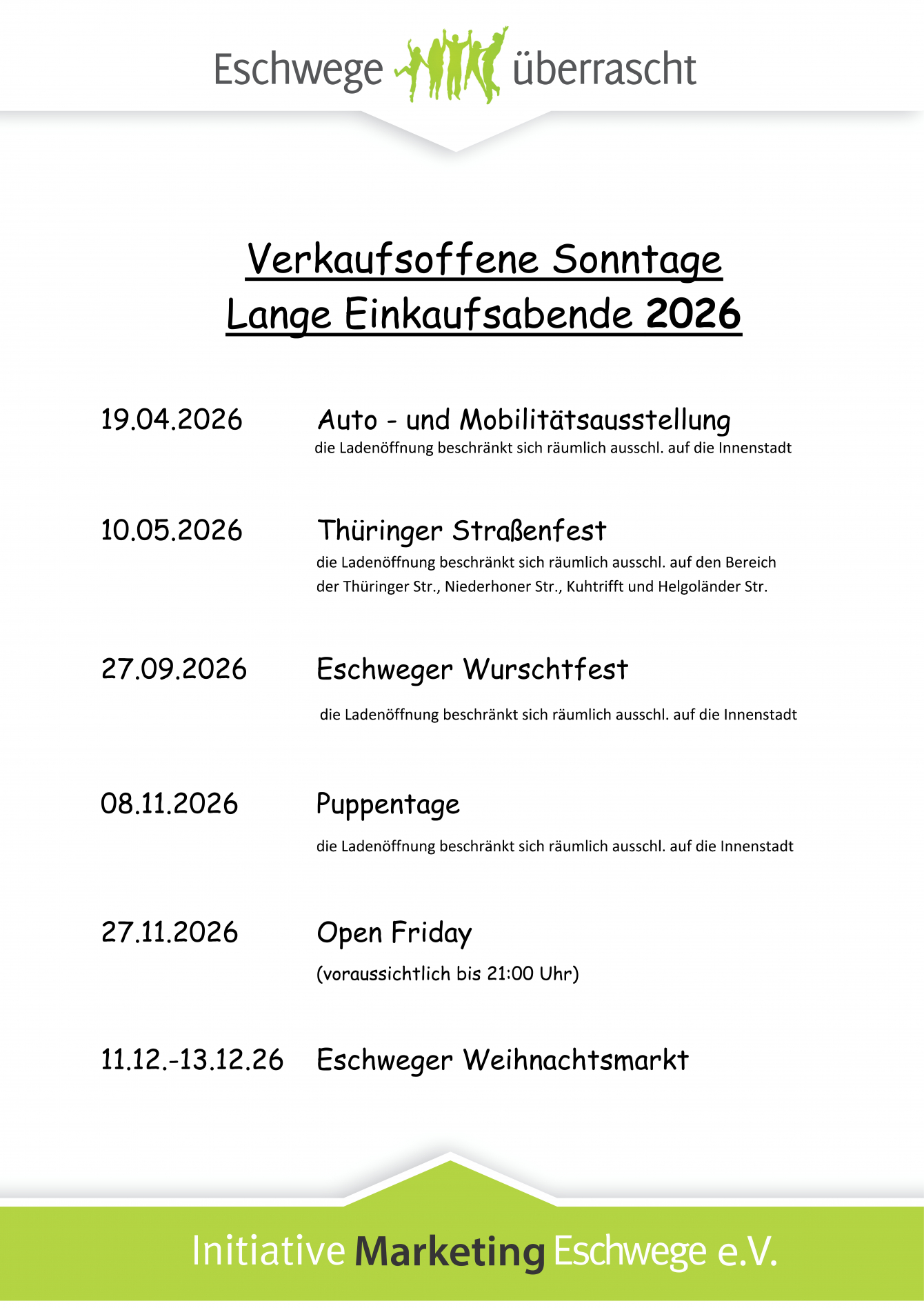 Verkaufsoffene Sonntag 2026